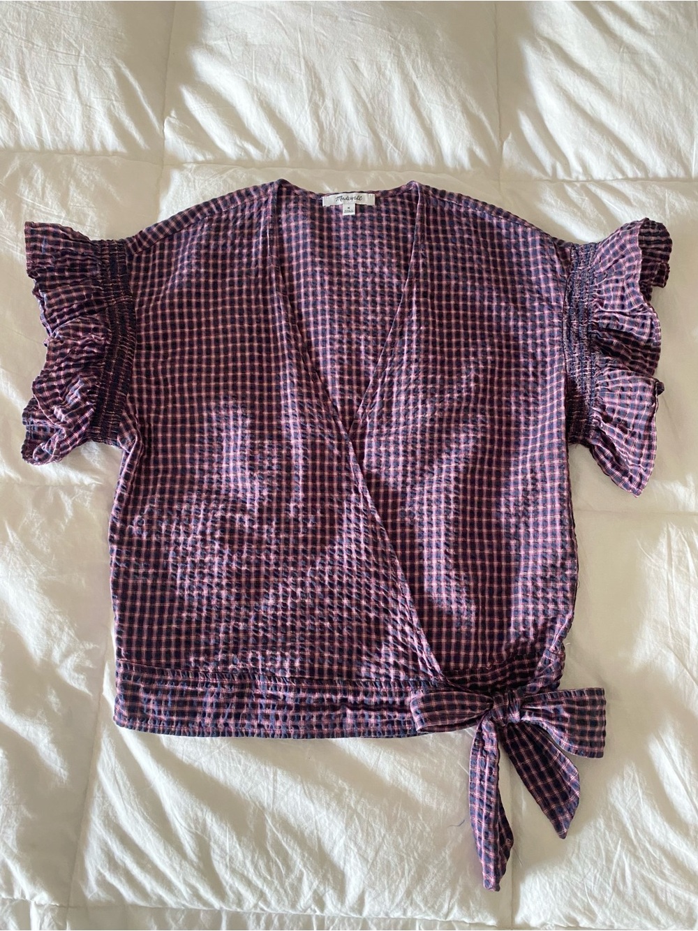 Madewell Wrap Shirt, Americana, Cottage-Core, 100% Cotton
